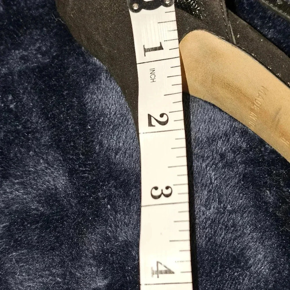 Kate Spade New York Women's Black Suede /Mesh Bow Peep Toe Heels Size 6.5 - Picture 12 of 12